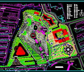 烈士陵園改擴建環境綠化施工圖紙免費下載 園林綠化及施工